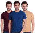 Multicolor Plain Half Sleeve Mens tshirt