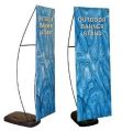 Printed outdoor banner stand