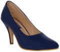 Blue Round Toe Heels