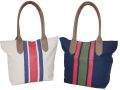 12 Oz pu padded rope handle dyed canvas tote bag