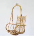 Brown Creamy Yellow Cane Swing Chair