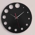 Black decorative metal wall clock