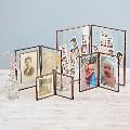 Glass table top book photo frames