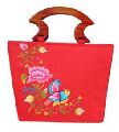 Ladies Red Embroidered Handbag
