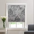 Window Roller Blind, Grey Blackout Linen Fabric