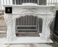 Sandstone Or White Marble Square Yellow Red White carved fireplace