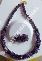 Purple Stone Necklace Set