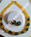 Yellow & Green Stone Necklace Set