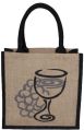 PP Laminated Jute Tote Bag With Two Color Logo Print