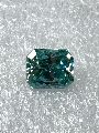 Emerald Moissanite Diamond,Blue Colour