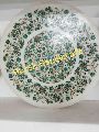 Printed Polished stone marble inlay round table top