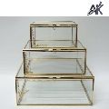 Glass Box with Golden Frame