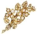Gold Silver Perlish Sone Pearls pearl brooch