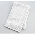 Mauria Plain Rectangular white cotton face towel