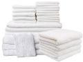 Mauria Microfiber Plain Rectangular white hotel towel