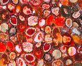 Red Agate Semi Precious Stone Slab