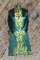 Green Aari Embroidered Kashmiri Long Coat
