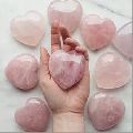 Gemstone Stone Multicolor Multicolor Hearts Rose Quartz Puffy Heart