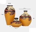 ClayPot/Hand-Painted Pots Set of 3/Home Decoration/Manufacturer