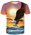 Polyester Rayon Multicolor Printed mens sublimation tshirt