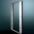 Rectangular Grey Plain Polished steel door frame