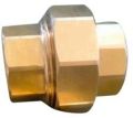 Brass Golden Polished double end union
