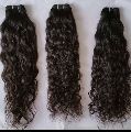 Human Hair Black Brownish 100 gram each bundle raw steamed curly hair