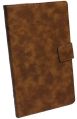 Brown TPU Vintage Flip Cover with Magnetic Lock