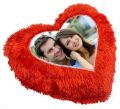 Red Printed heart sublimation cushion