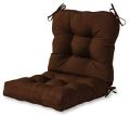 Cotton Square Plain brown chair pads