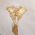 Golden Brass butterfly brooch