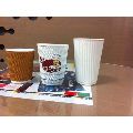 White Brown etc Plain Printed etc Ripple Paper Wrapper India rippled disposable glasses