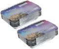 Freshee Pack of 2 x 25 pcs Aluminium Silver Foil Container 750ml