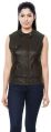 any black navy blue cream red white tan brown ladies leather waistcoat
