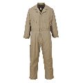 Poly Cotton Brown Plain Full Sleeve cotton coverall