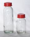 Round Transparent glass baby milk bottle