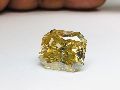 Moissanite,Emerald Shape,Yellow Colour,VVS,6.04 CT &amp;amp;12-10 MM, Excellent Cut, For Jewelry Making