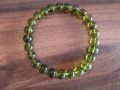 Natural Gemstone Swara Crystal man green piridot beads bracelet