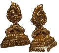 Gold Peacock Jhumka Earrings