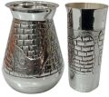 Polished 400gm silver jug glass set