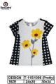 Black and White Smarty kids cotton printed top