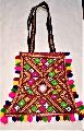 Cotton Multicolor Embroidered Fancy Handbags