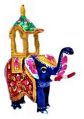 Multi Color Polished fiber printed elephant statues