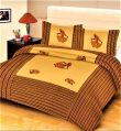 Cotton Multicolor Printed jaipuri applique print bed sheets