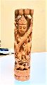 Brown Carved Polished wooden carving sarasvati statue