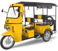 Yellow battery operated rickshaw