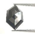 Gemone Diamonds Hexagon Cut Polished 1 to 3 carat elongated black color hexagon diamond