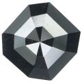 Black Polished natural 1 carat asscher cut diamond