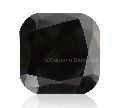 Blue Polished natural 1 carat cushion cut jet black color diamond