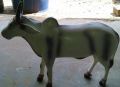 Brown Plain Polished wooden bull statue